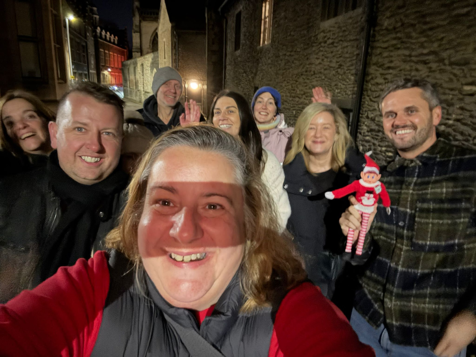 Happy group at the end of an evening tour